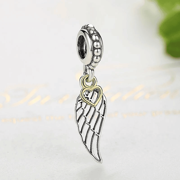 Love and Wing Charms Colgante Plata 925