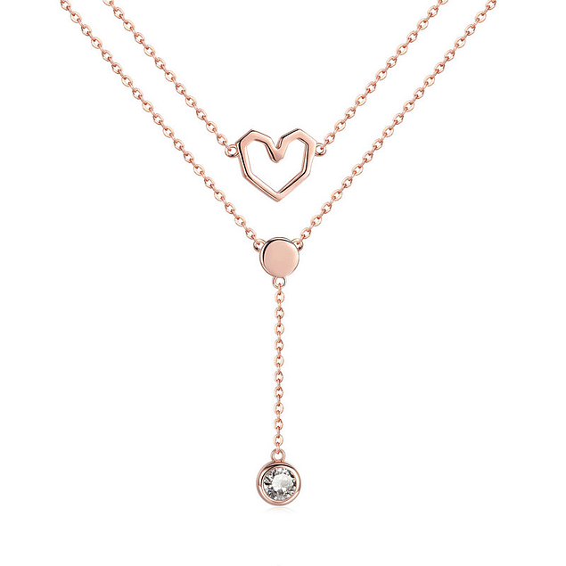 Collar Valentine Plata 925 Rose gold