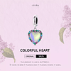 Colorful Heart Charms Colgante Plata 925