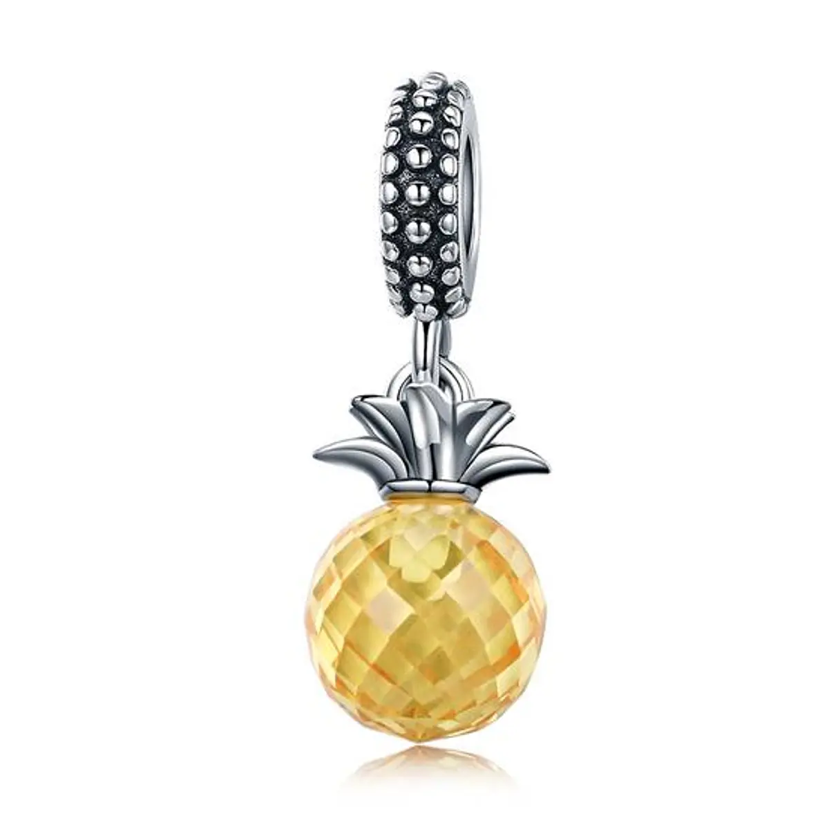 Laimons Pendientes Para Mujer Piña Brillante Plata De Ley 925