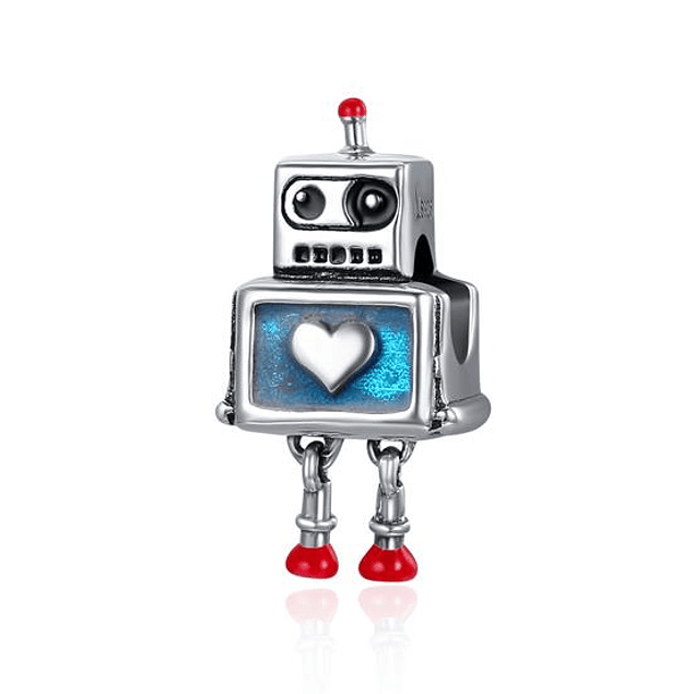 Robot Charm Colgante Plata 925