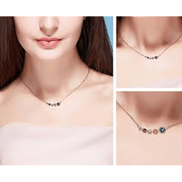 Collar Arcoiris con Cristales Swarovski® - Plata 925 y Rodio