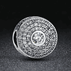 Charm Plata 925 circular con zircones blancos
