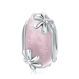 Cristal de Murano Charm Spring Flowers Pink 