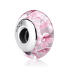 Cristal de Murano Charm Pink Flower