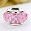 Cristal de Murano Charm Pink Flower