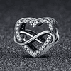 Corazón Amor Infinito, Charms Plata 925