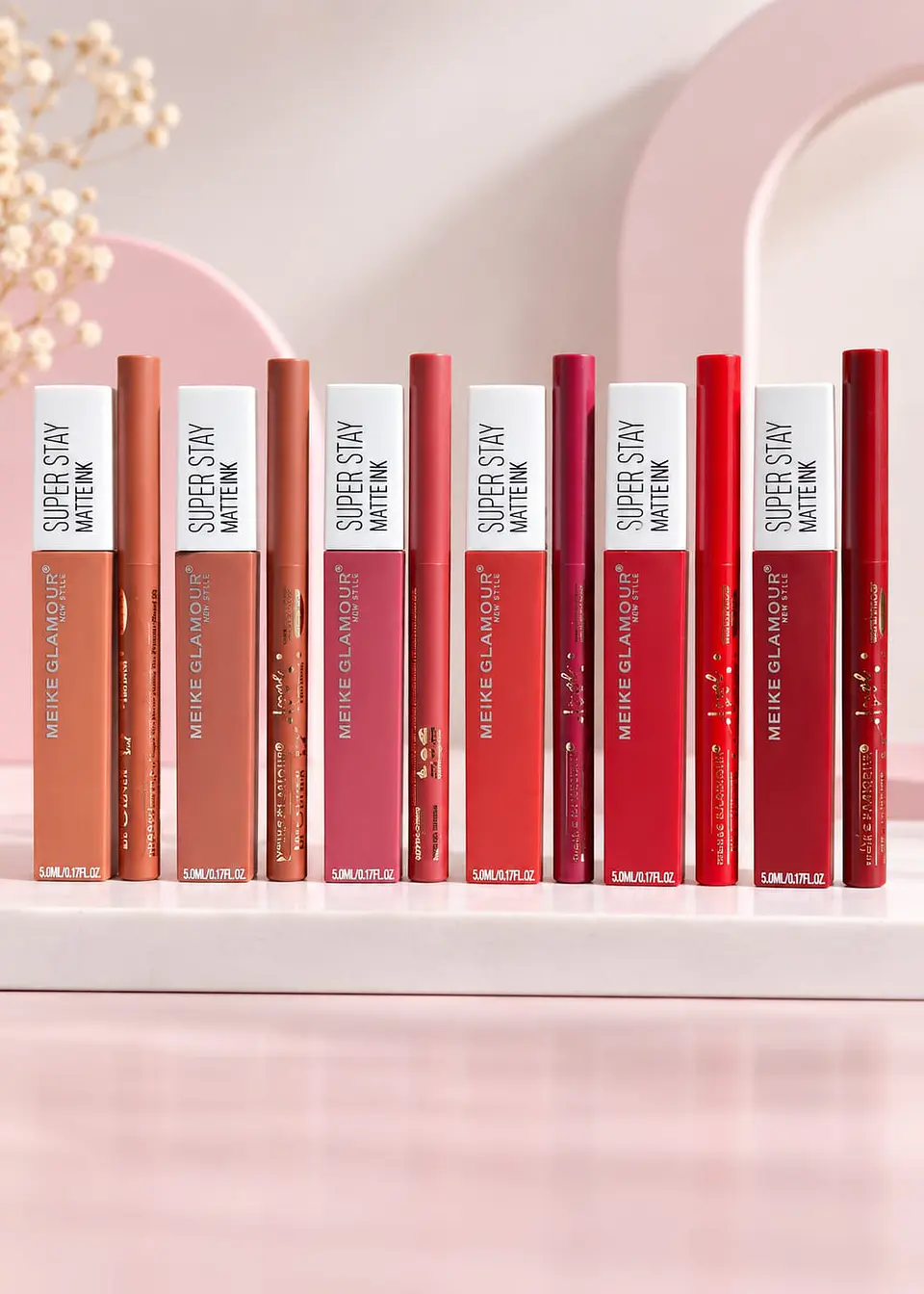 Labial Meik Glamour Dupe Matte Ink + Delineador Retráctil 1