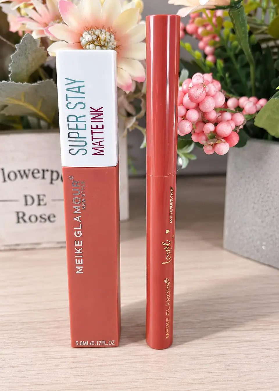 Labial Meik Glamour Dupe Matte Ink + Delineador Retráctil 6