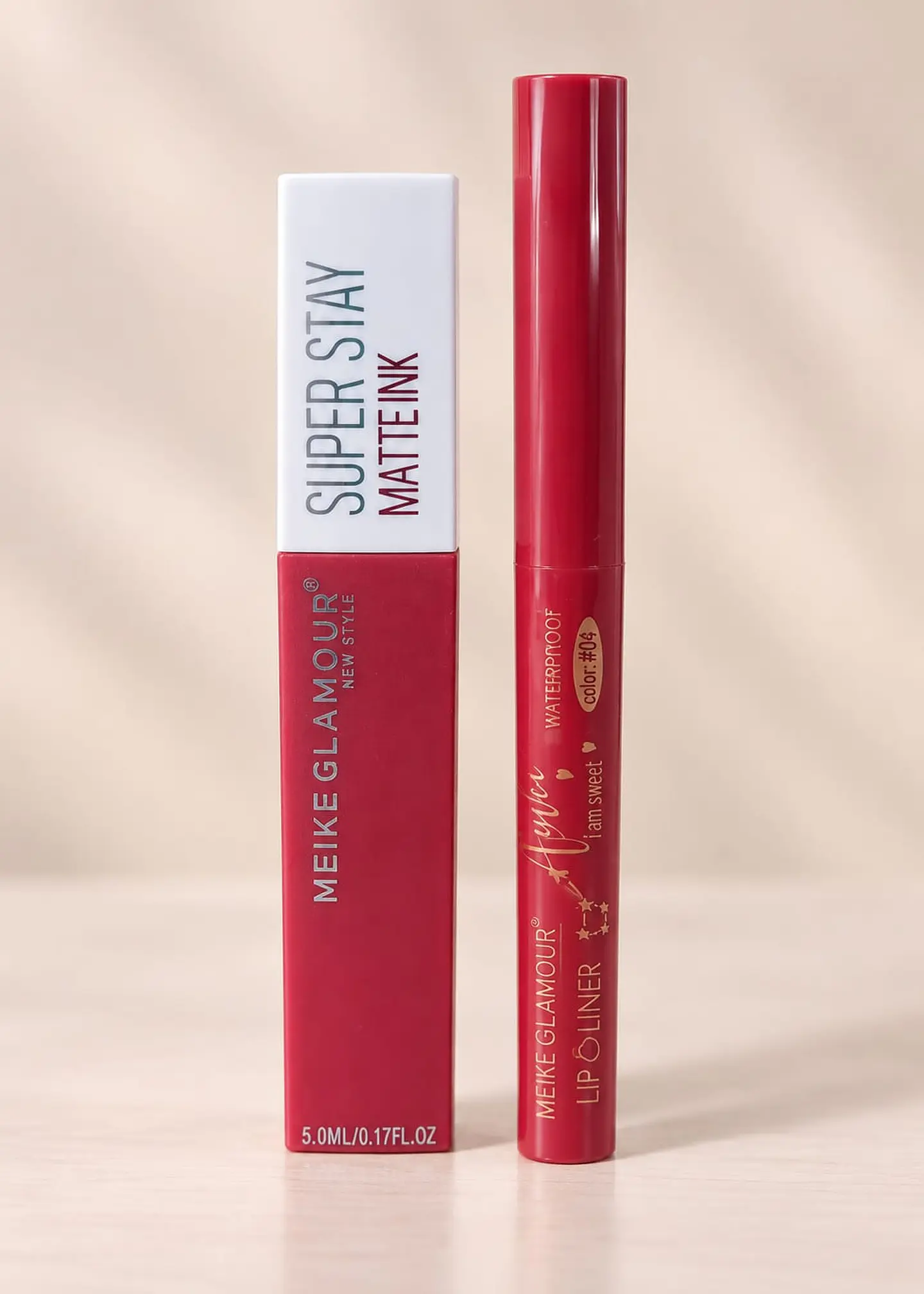 Labial Meik Glamour Dupe Matte Ink + Delineador Retráctil 7