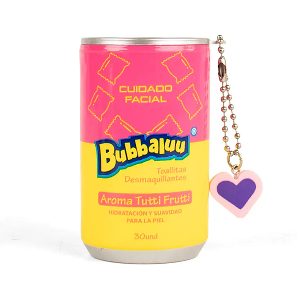 Toallas Desmaquillantes Bubbaluu en Tarro 30 Unidades Tutti Fruti 1