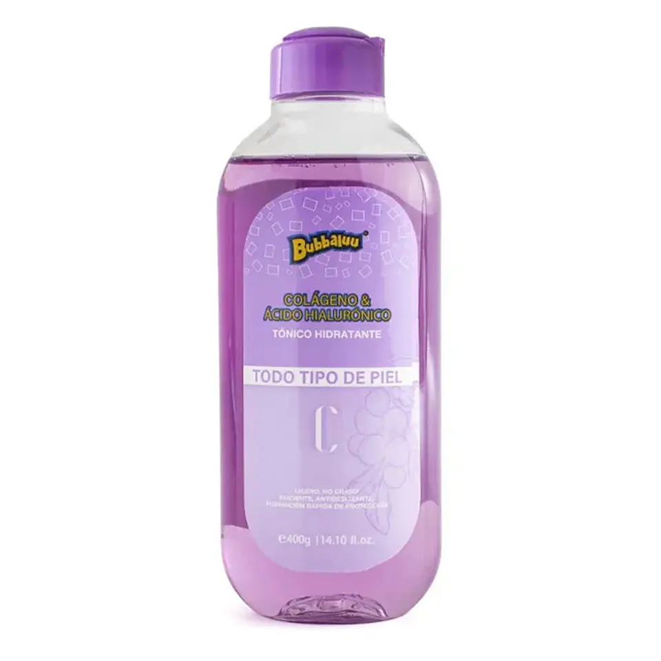 Tónico Hidratante Bubbaluu Colágeno y Ácido Hialurónico 400 ml 1