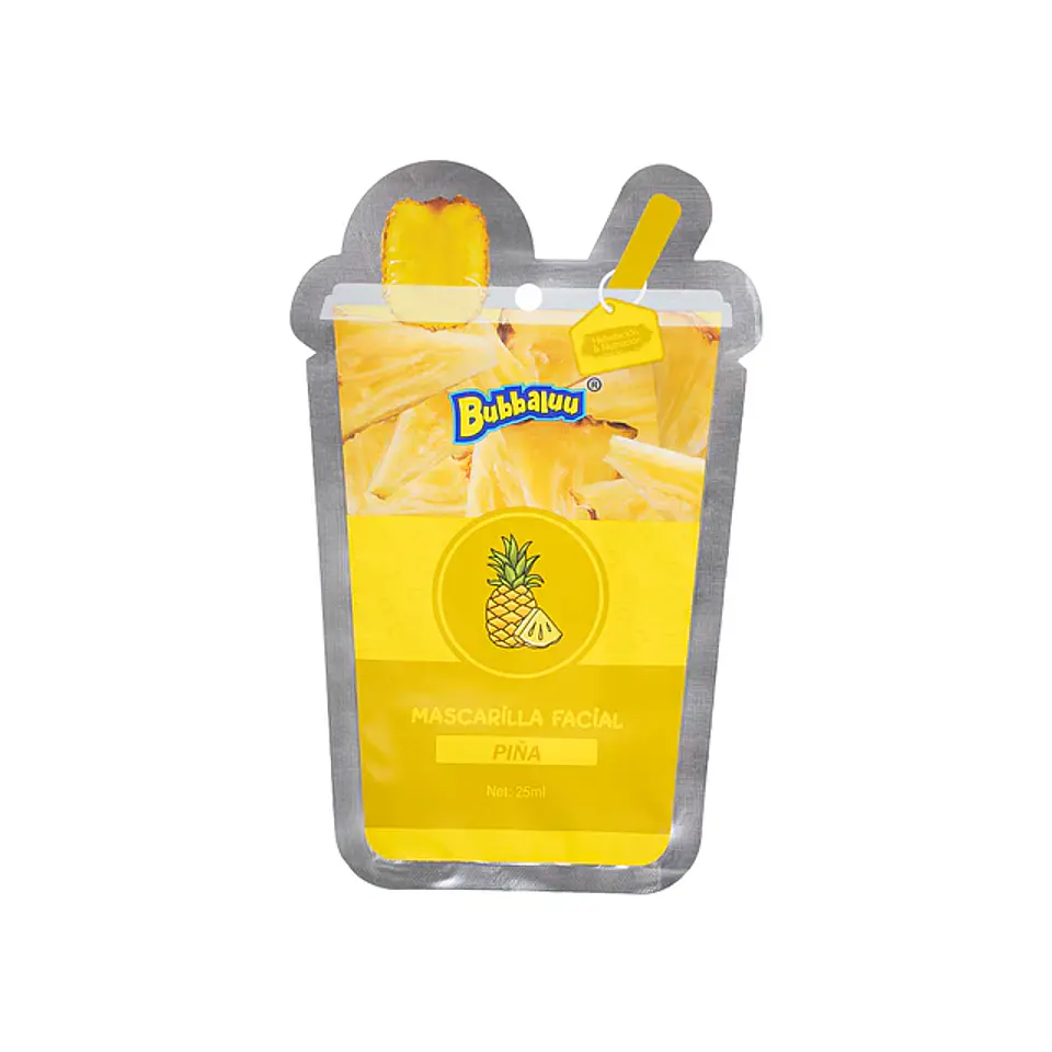 Mascarilla Facial Bubbaluu Hidratación y Nutrición – Piña 1