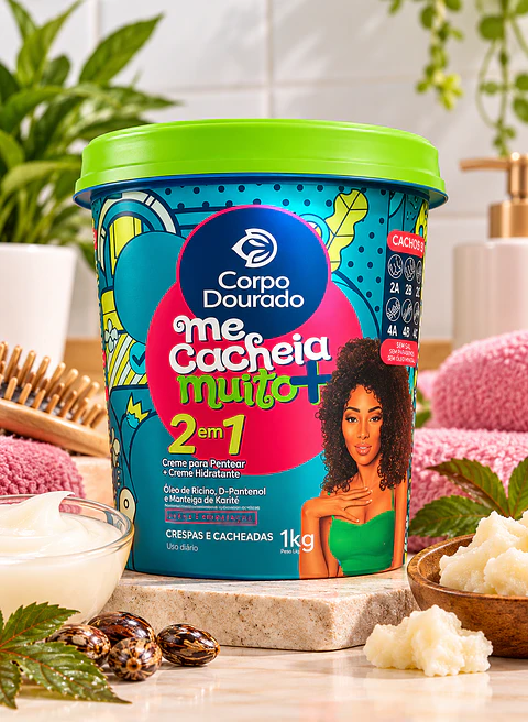 Mascarilla Capilar y Crema de Peinar Me Cacheia Muito 1 kg – Corpo Dourado