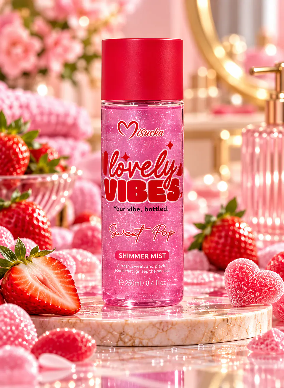 Misucka Lovely Vibes Sweet Pop Shimmer Mist 250 ml 1