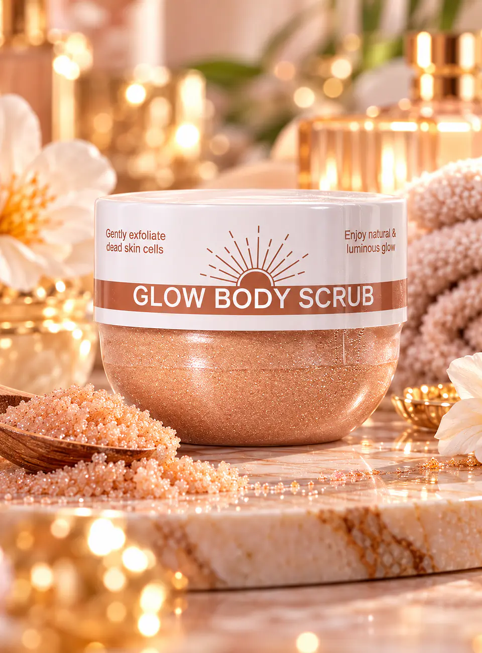 Exfoliante Corporal Misucka Sun Glow Efecto Bronceado Radiante – Sunny Caramel 1
