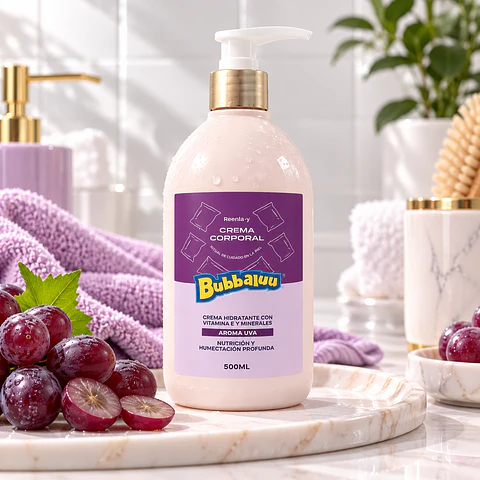 Loción Corporal Bubbaluu 500 ml – Aroma Uva