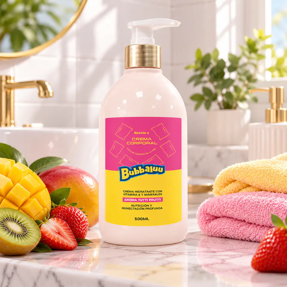 Loción Corporal Bubbaluu 500 ml – Aroma Tutti Fruti 1