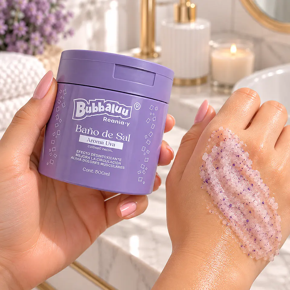 Exfoliante Baño de Sal de Uva – Exfoliación Corporal y Piel Suave 1