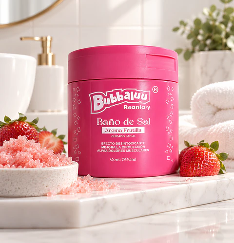 Exfoliante Baño de Sal de Frutilla – Exfoliante Corporal