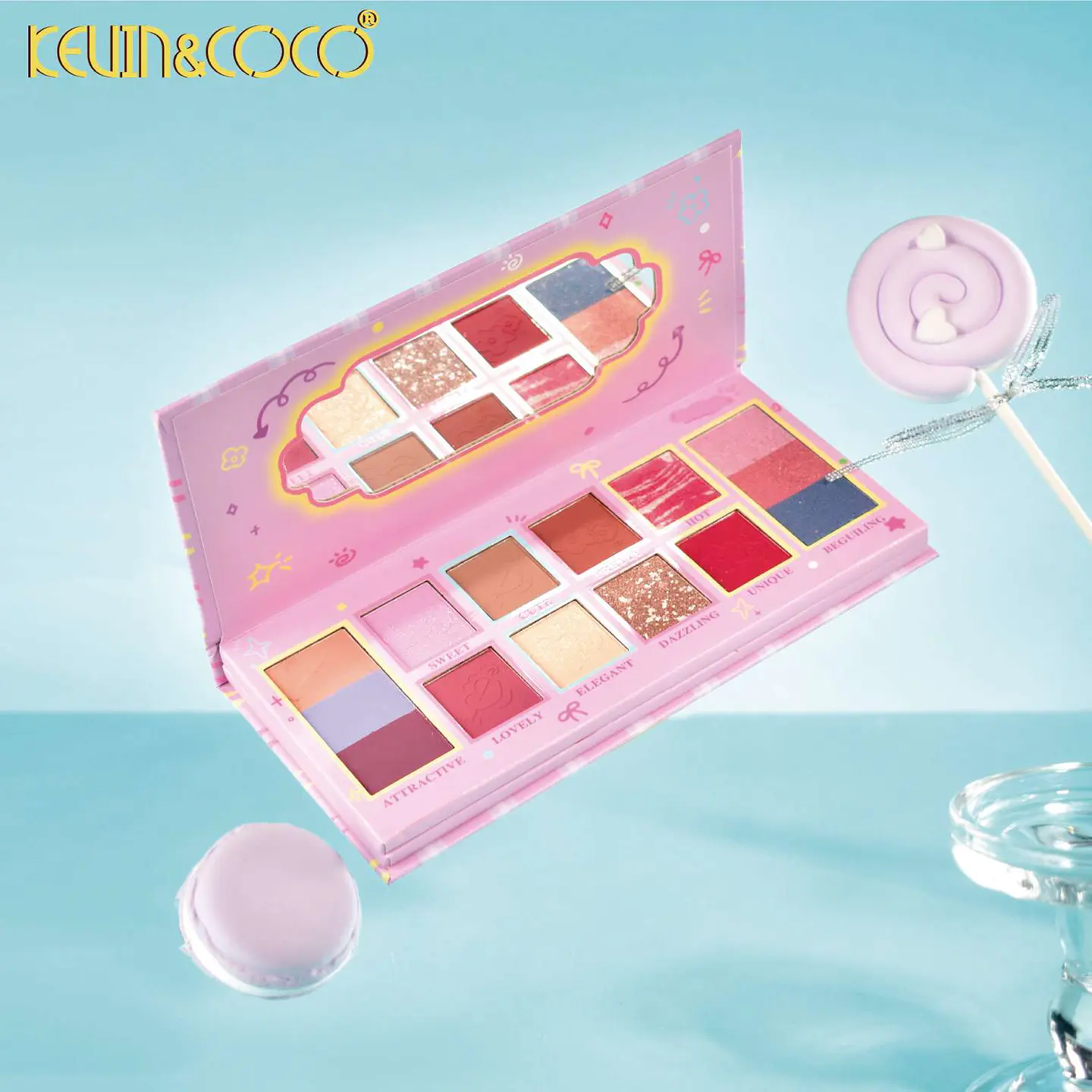 Paleta de Sombras 26 Colores Kevin & Coco – Diseño Cartera 2