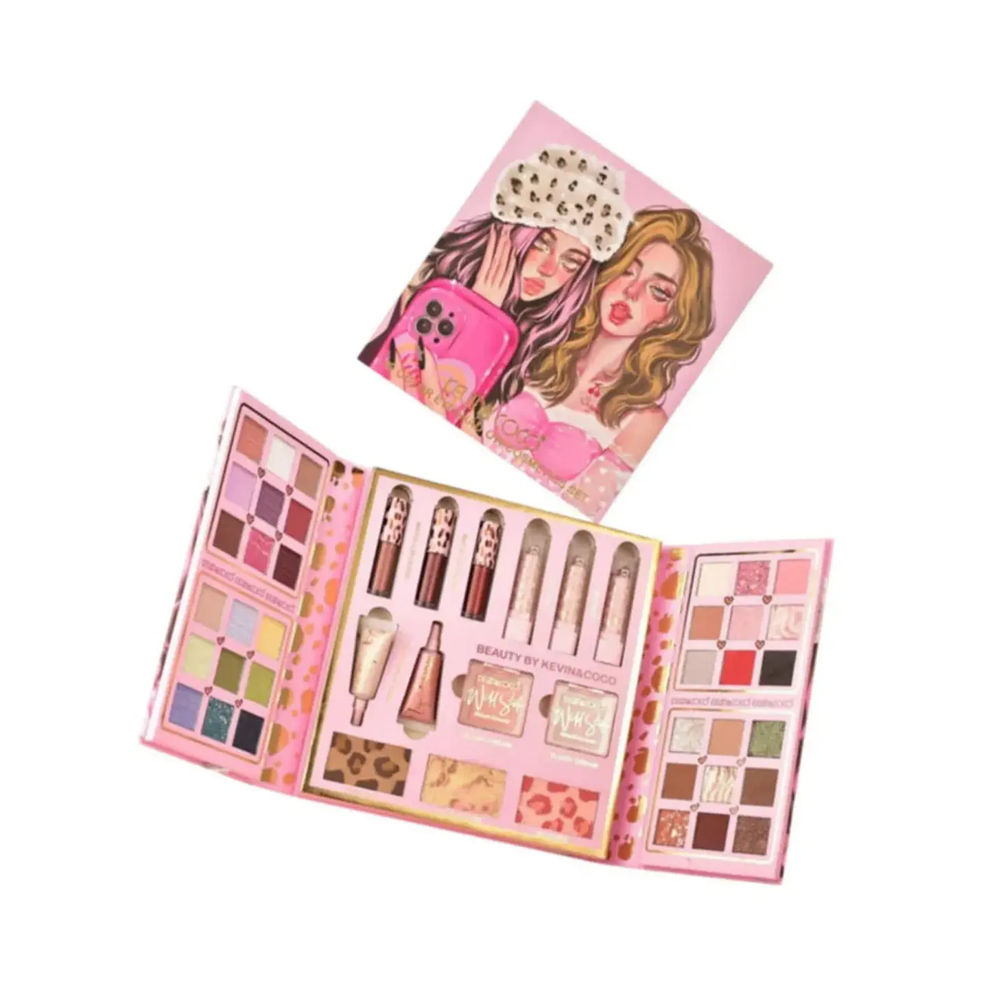 Set de Maquillaje Kevin & Coco – Iluminadores, Sombras y Labiales 3
