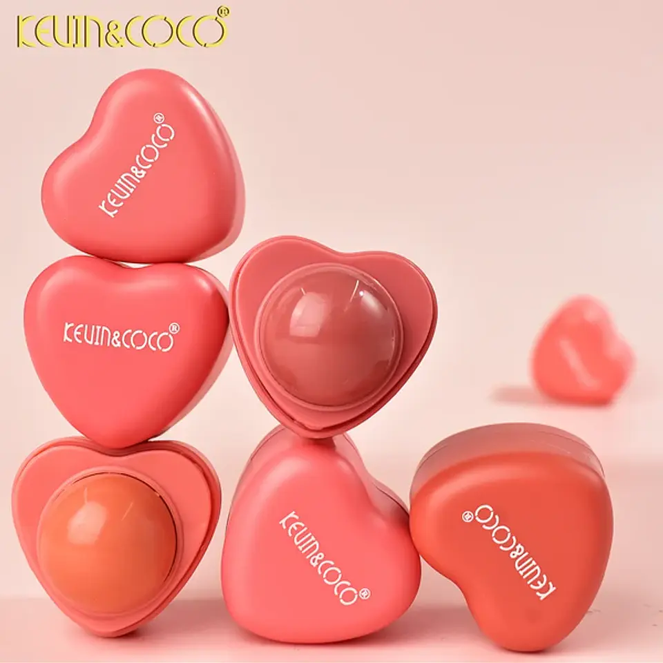 Set Corazón de 6 Rubores en Crema 1