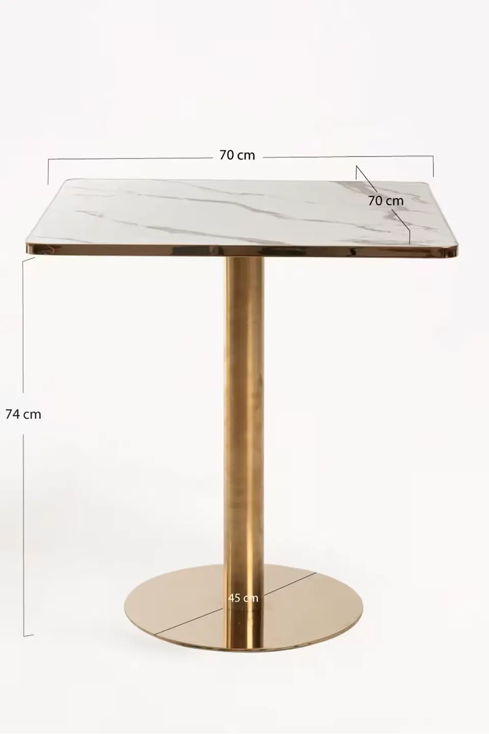 Mesa Golden White 70x70 cm 5