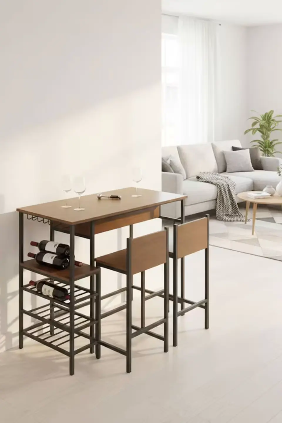 Conjunto Mesa alta Bar com Bancos 1