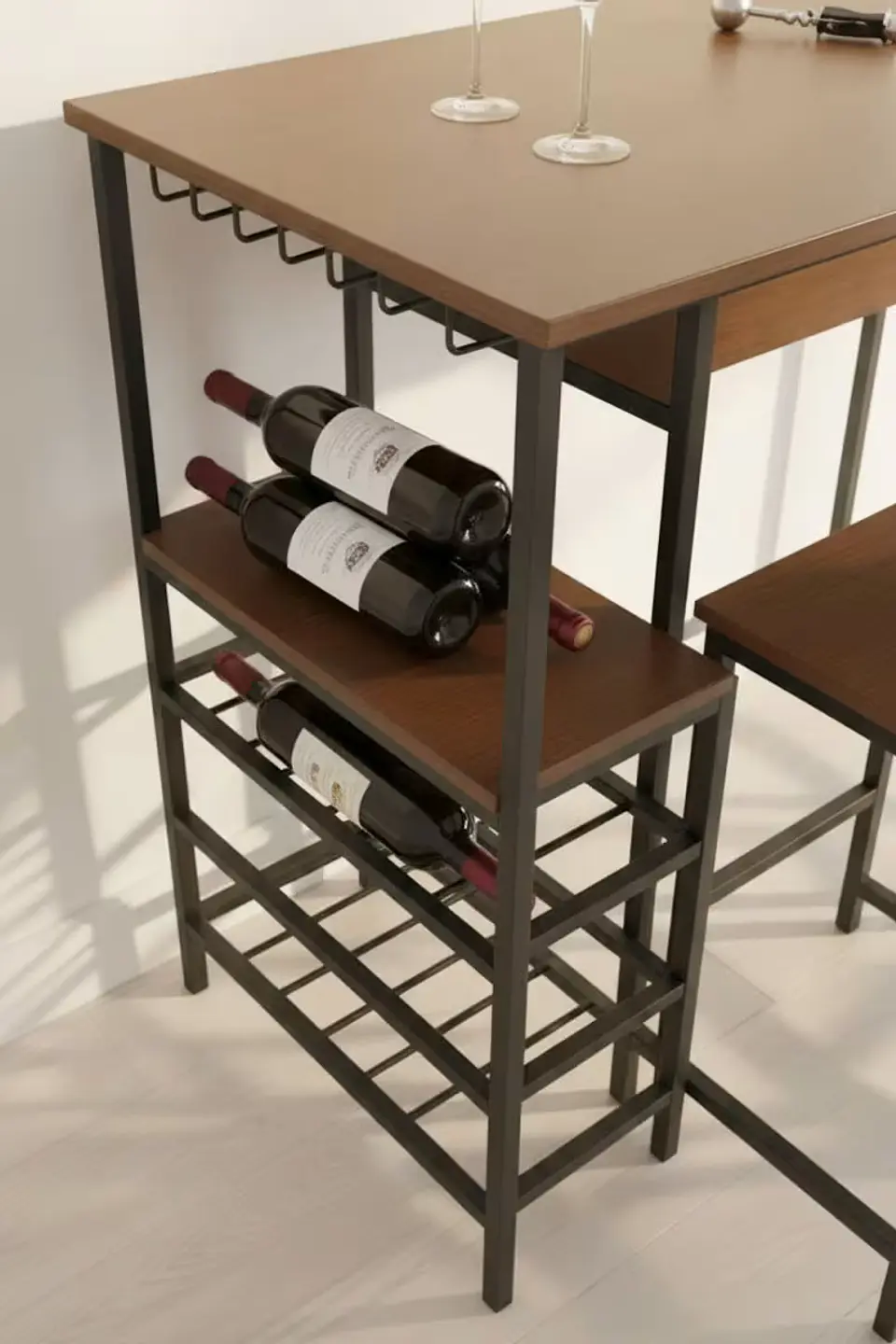 Conjunto Mesa alta Bar com Bancos 2