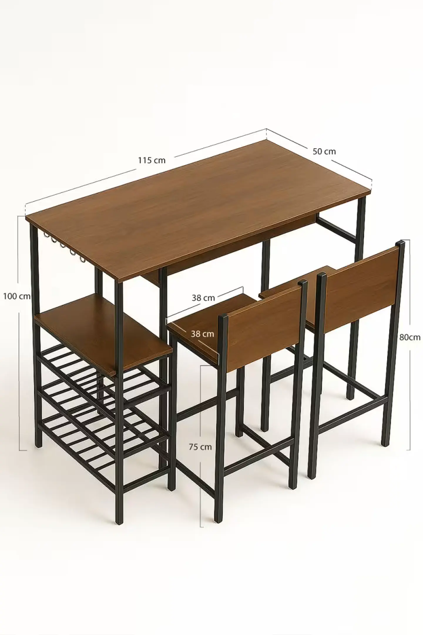 Conjunto Mesa alta Bar com Bancos 5