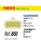Pastillas LESS BRAKES Powerful 651 | Shimano Saint, Zee XT-XTR, TRP Slate T4, DH-R Evo - Miniatura 2