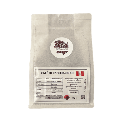 Cafe de grano molido Perú 200 g