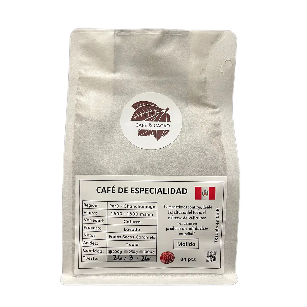 Cafe de grano molido Perú 200 g