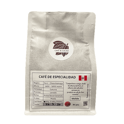 Cafe de grano molido Perú 200 g