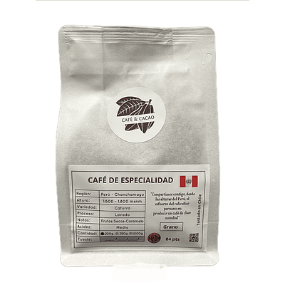 Cafe de grano entero Perú 200 g