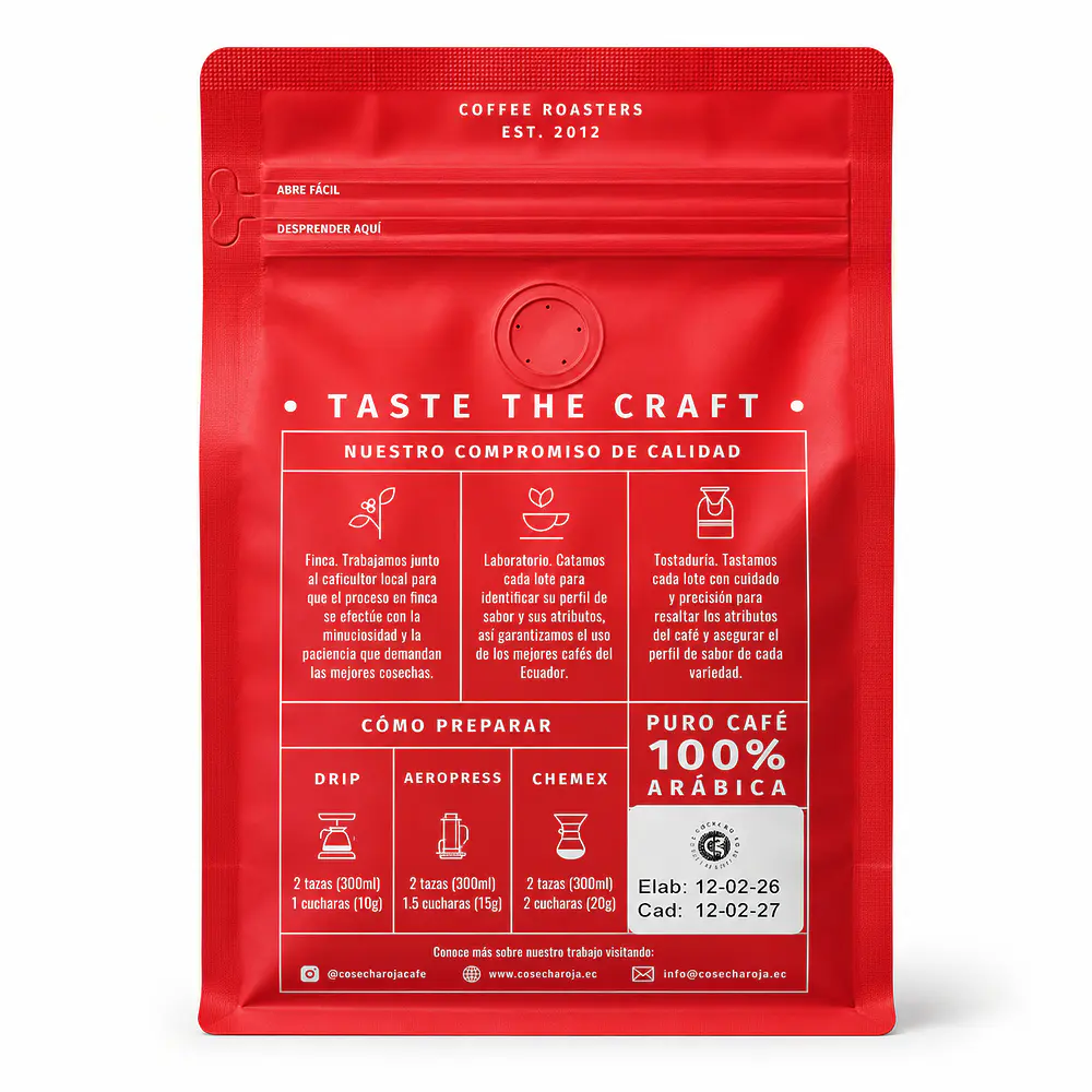 Café  de grano molido balanceado 340 g