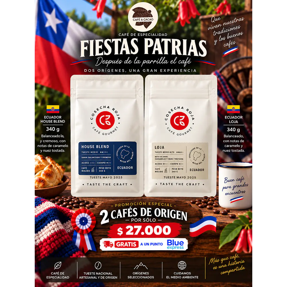 Duo mitad del mundo. 680 g de café gourmet.