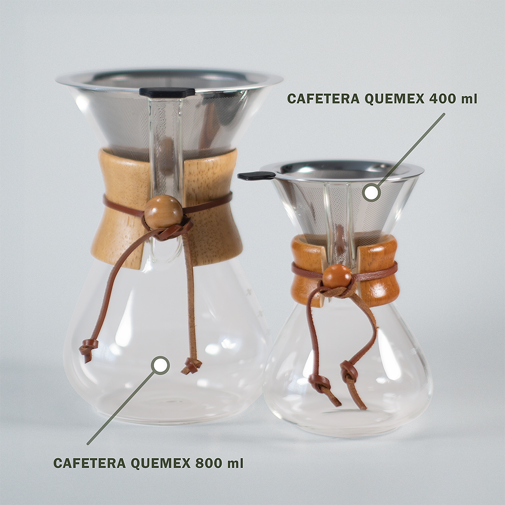 Cafetera Chemex Con Filtro De Acero Inoxidable 800 Ml 2