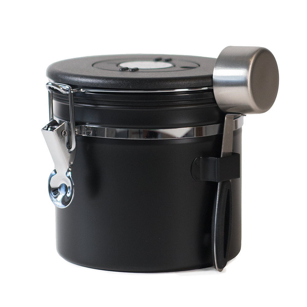 Contenedor Hermético Para Café Color Negro 1,2 lt 1