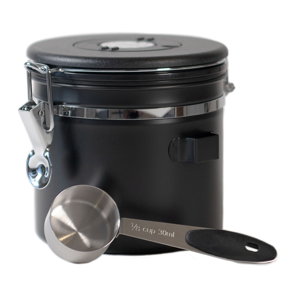 Contenedor Hermético Para Café Color Negro 1,2 lt 2