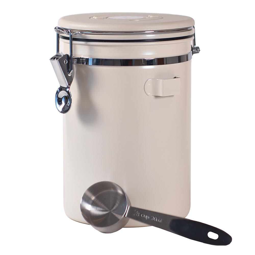 Contenedor Hermético Para Café Color Crema 1,8 lt 2