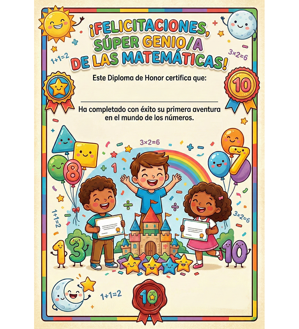 Cuaderno de Matemáticas Mágicas: ¡Mi Primera Aventura con los Números!