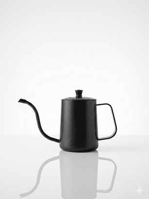 Tetera Acero Inoxidable Cuello de Cisne 600 ml color NEGRO