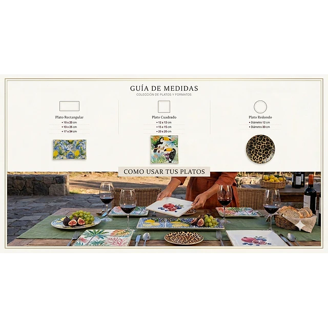 Plato Decorativo Cuadrado