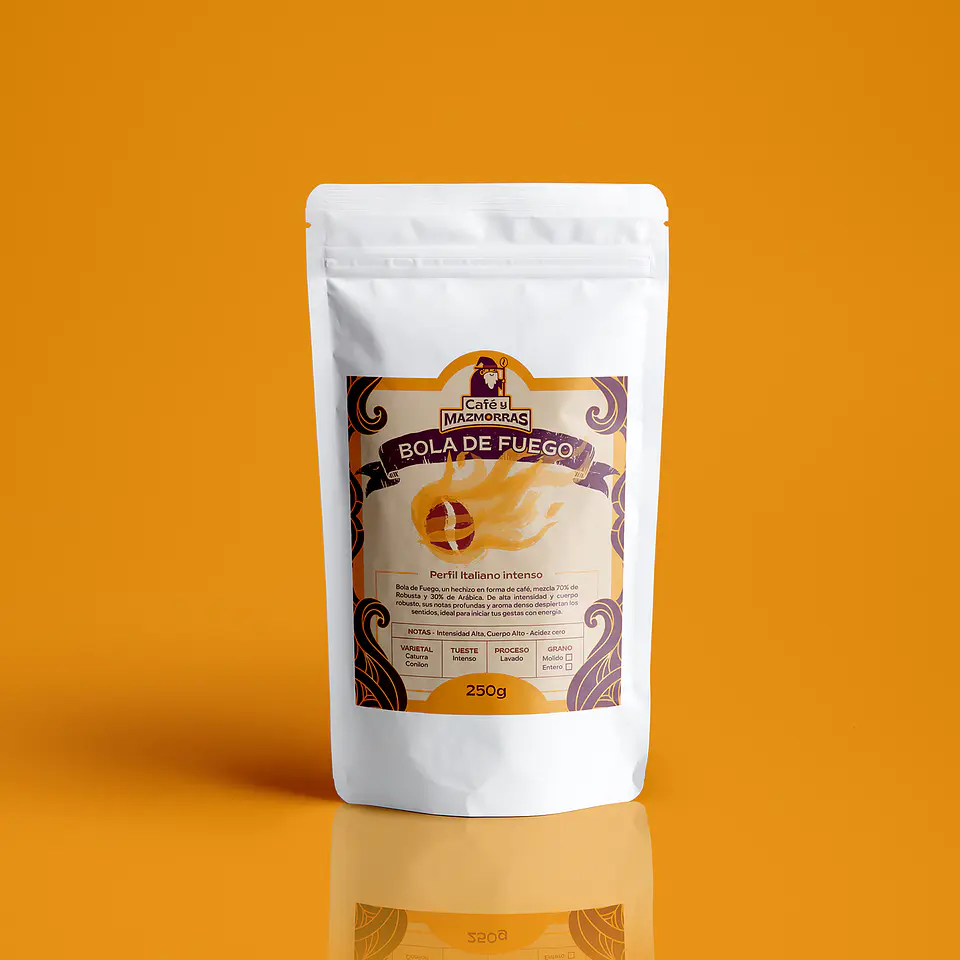 Cafe Bola de Fuego Grano Entero 250 gr. 1