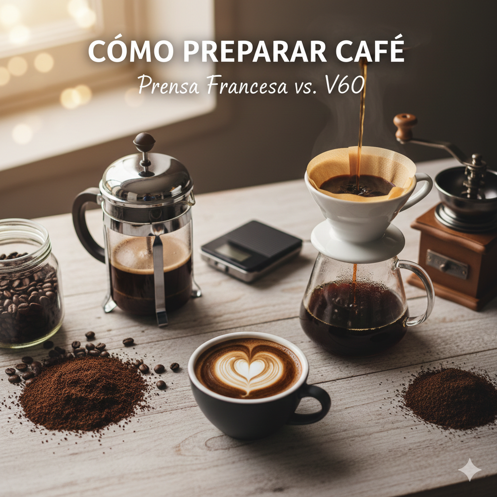 Cómo preparar el café perfecto en casa: Guía paso a paso para Prensa Francesa y V60