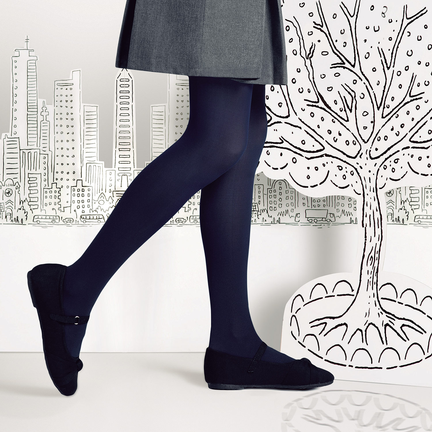 PANTY ACANALADA INFANTIL CON PUNTERA 1870I 1