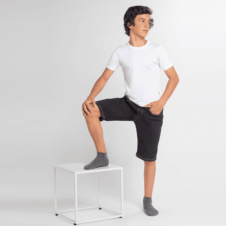 CALCETIN TOBILLO ESCOLAR BAMBU PACK 3  7