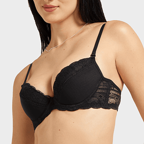 SOSTÉN PUSH UP PROVOCACIÓN 6028 - NEGRO (90)